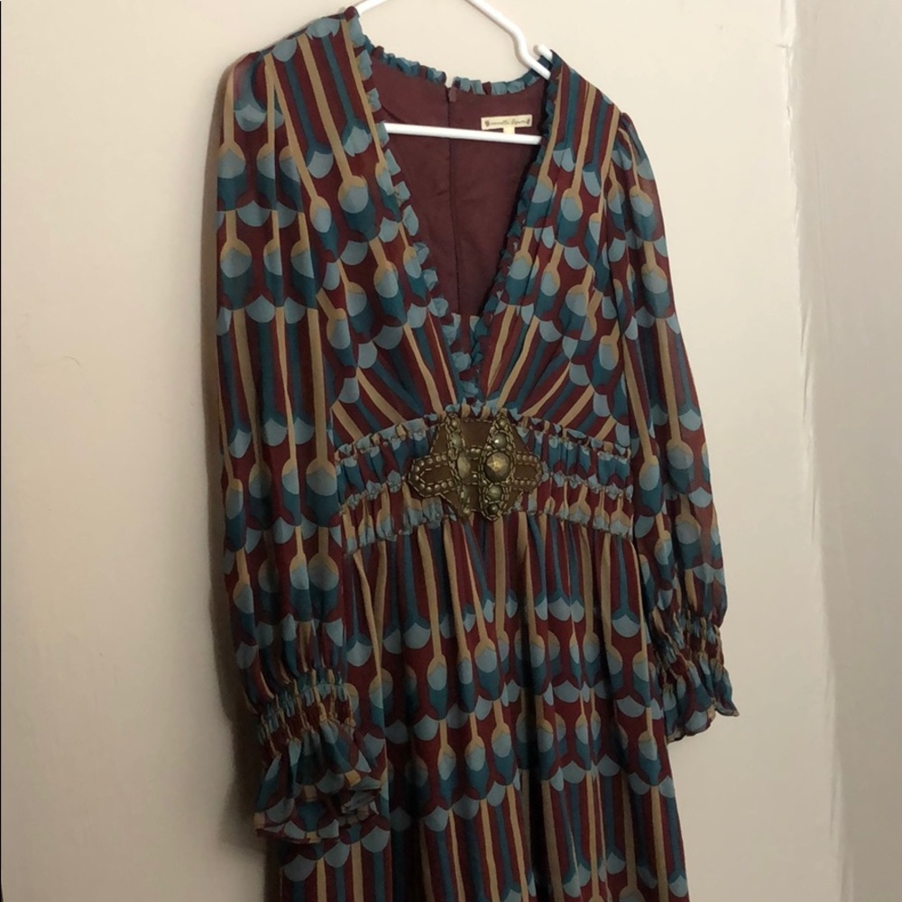 Nanette Lepore Silk Art Deco Dress